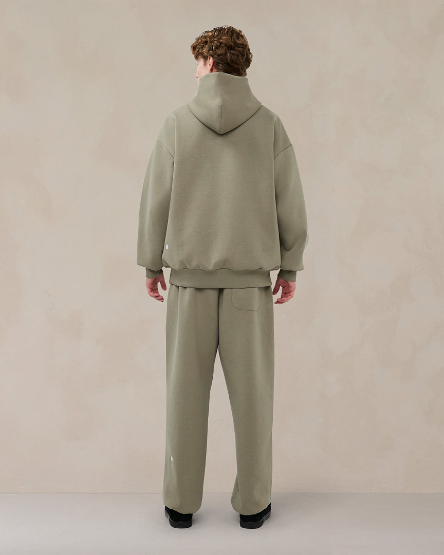 Signature oversized hoodie in zacht saliegroen