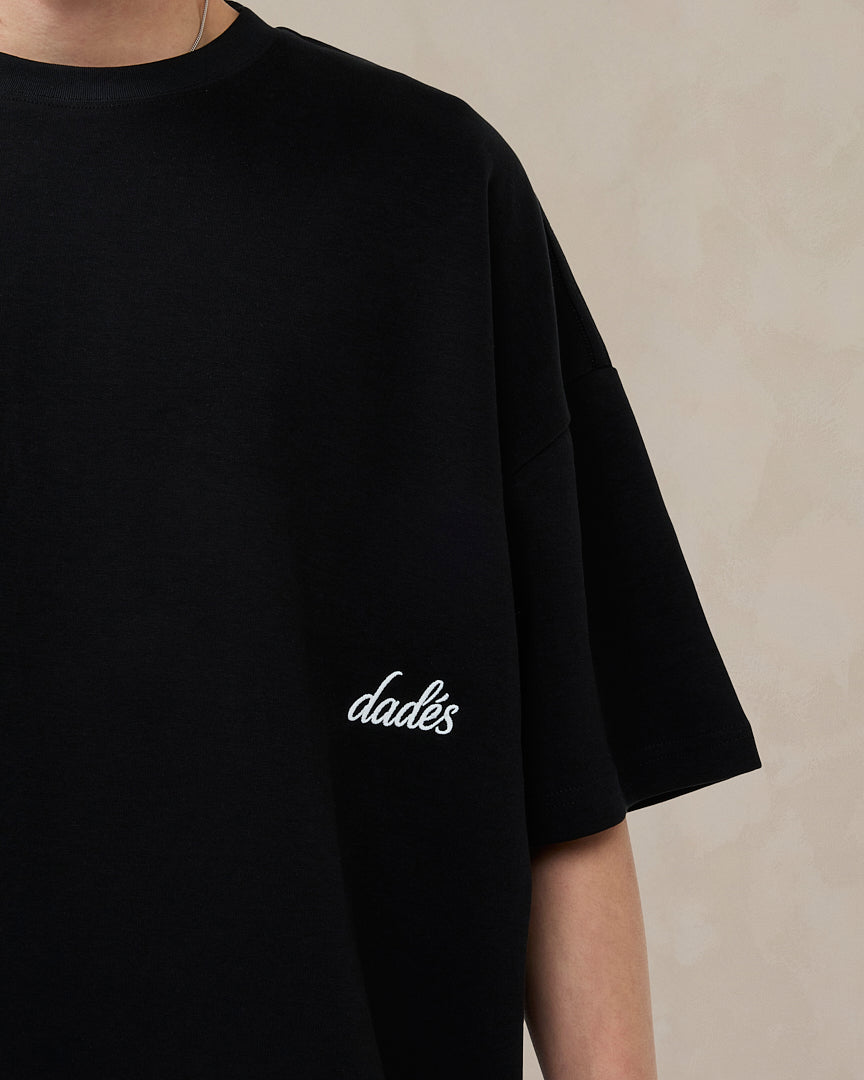 Signature oversized T-shirt Midnight Black
