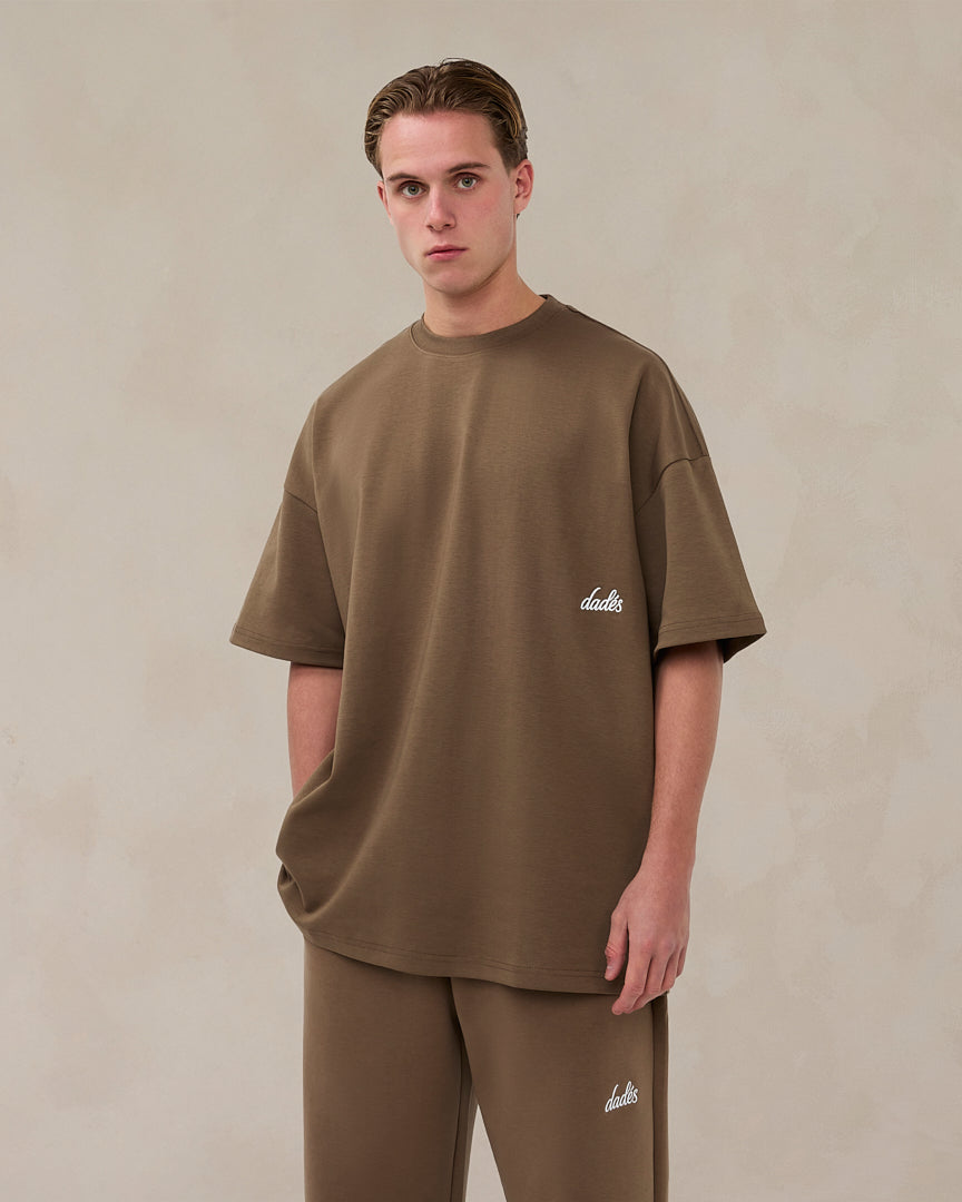 Signature Oversized T-shirt Desert Taupe