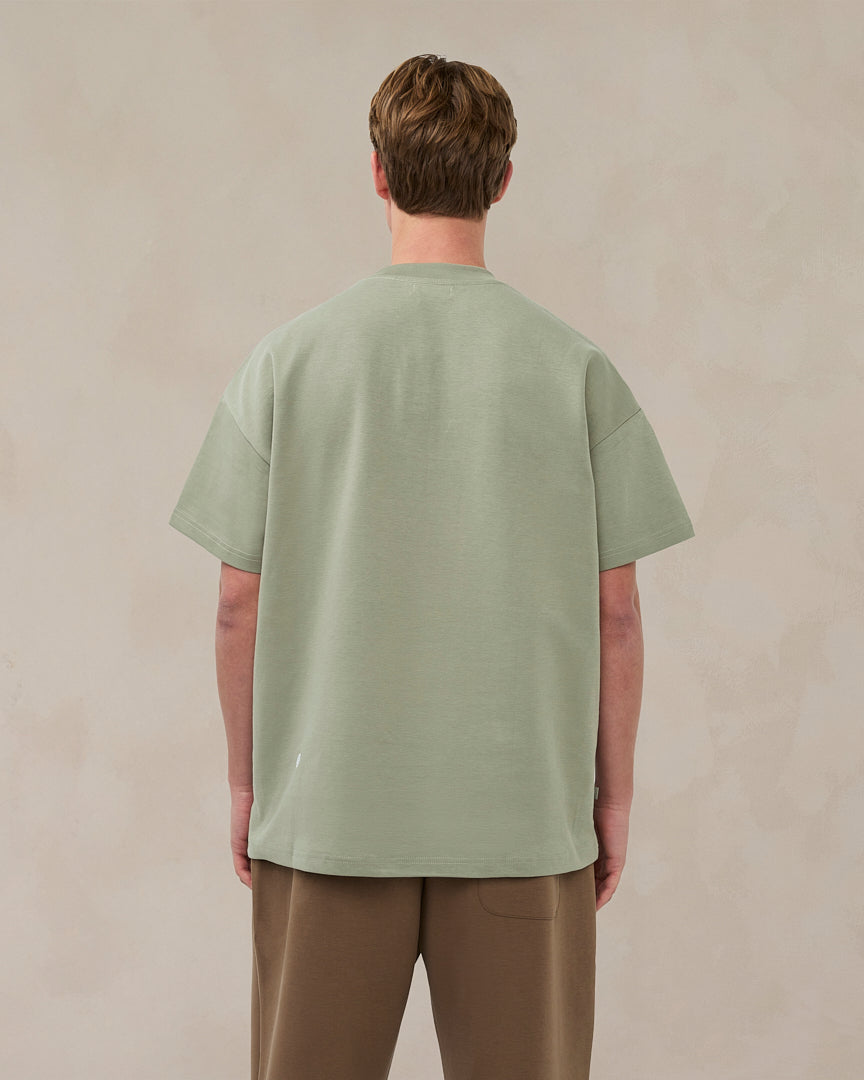 Signature oversized T-shirt in zacht saliegroen