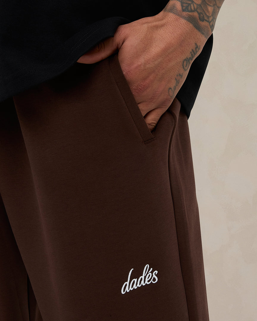Signature oversized joggingbroek in cacaobruin