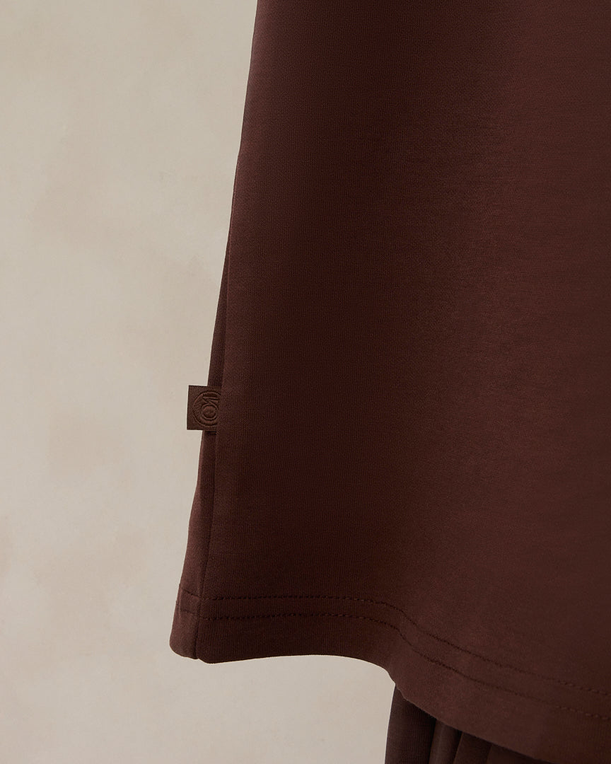 Signature oversized T-shirt in cacaobruin