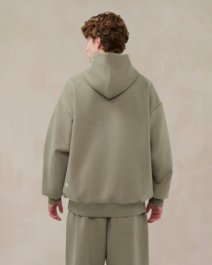 Signature oversized hoodie in zacht saliegroen