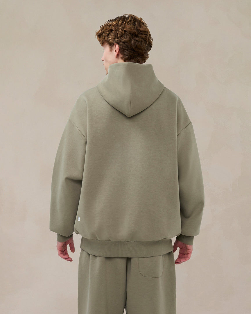 Signature oversized hoodie in zacht saliegroen