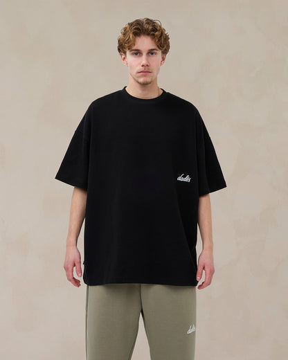 Signature oversized T-shirt Midnight Black