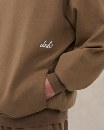 Signature oversized hoodie in woestijntaupe
