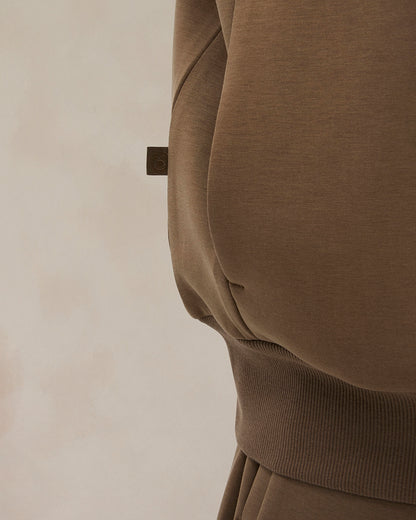 Signature oversized hoodie in woestijntaupe