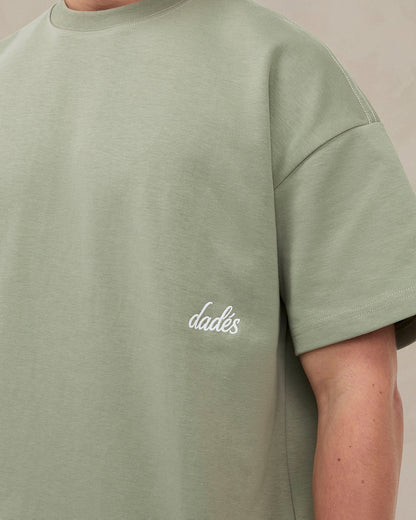 Signature oversized T-shirt in zacht saliegroen