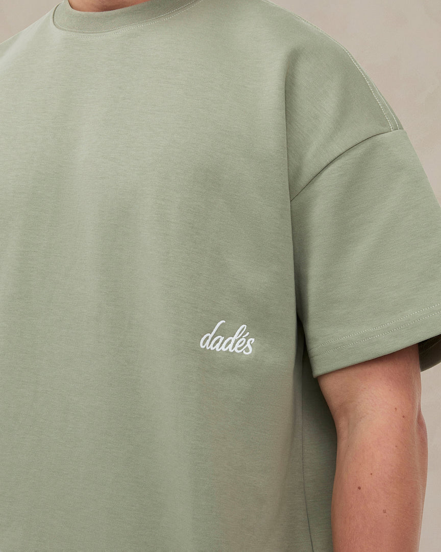 Signature oversized T-shirt in zacht saliegroen