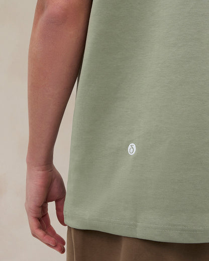 Signature oversized T-shirt in zacht saliegroen