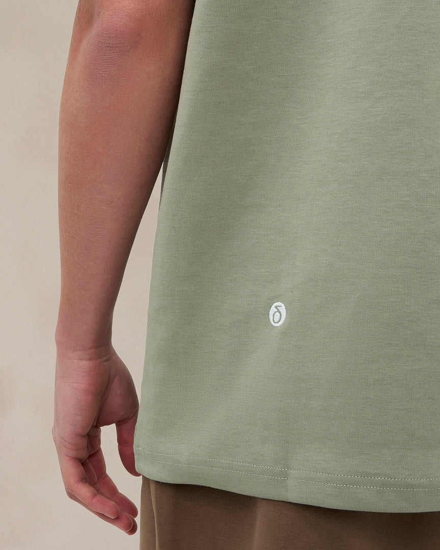 Signature oversized T-shirt in zacht saliegroen