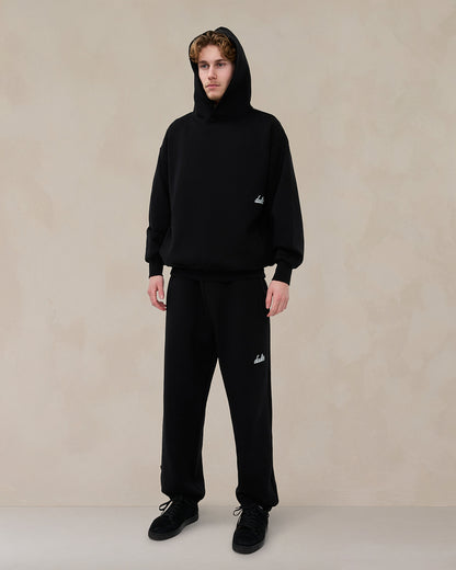 Signature oversized hoodie in middernachtzwart