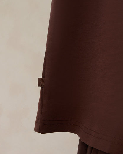 Signature oversized T-shirt in cacaobruin
