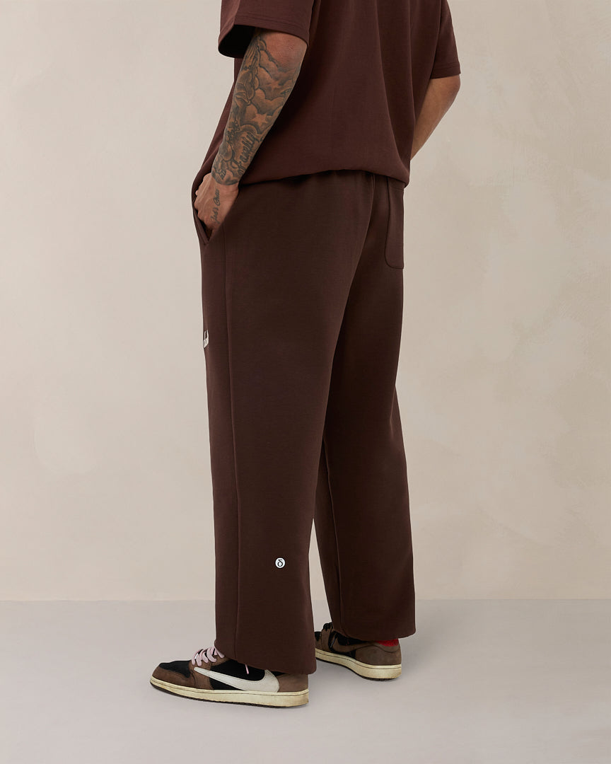 Signature oversized joggingbroek in cacaobruin