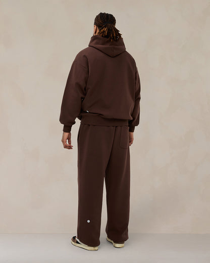 Signature oversized hoodie in cacaobruin
